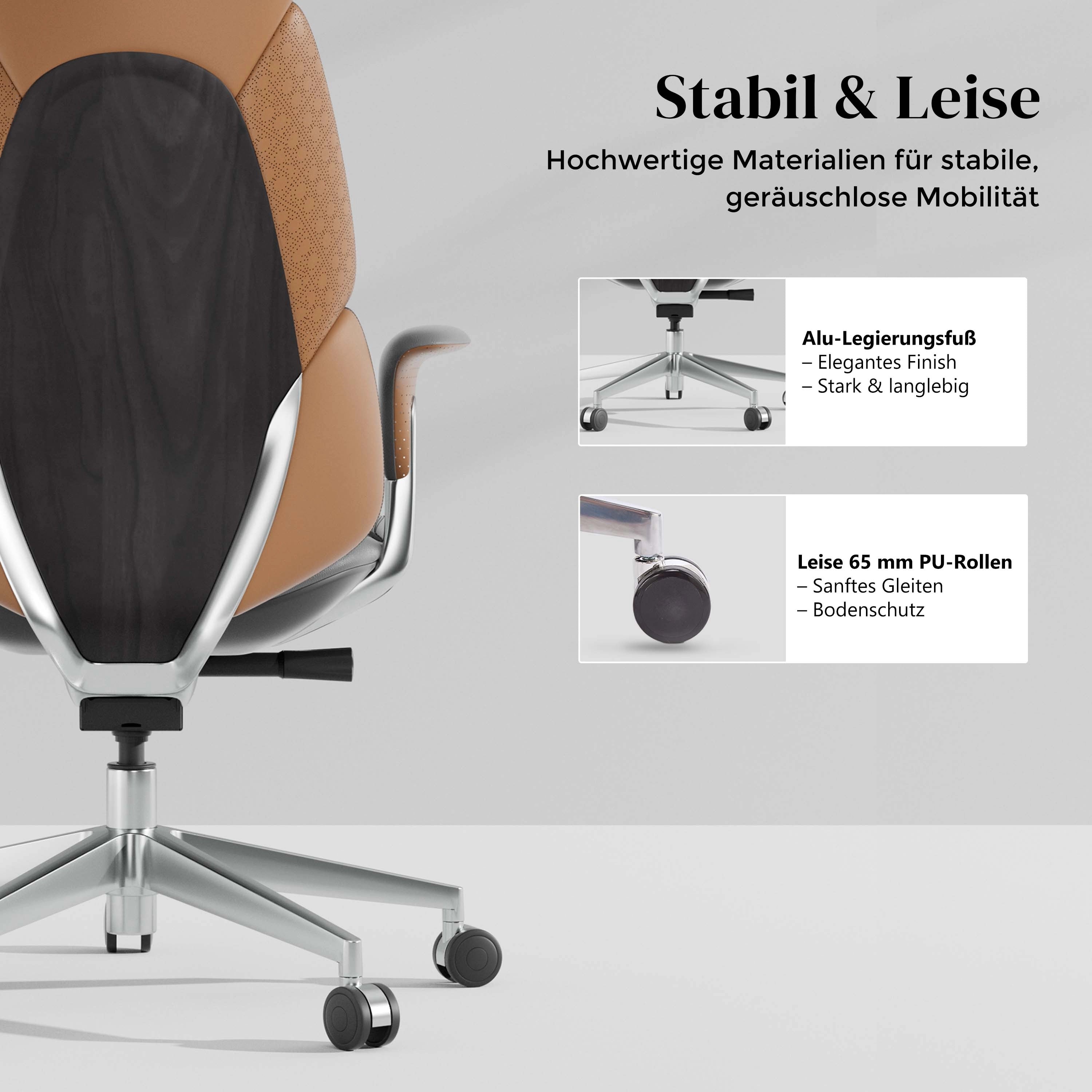 Nolan Lederstuhl mit klassischem Design