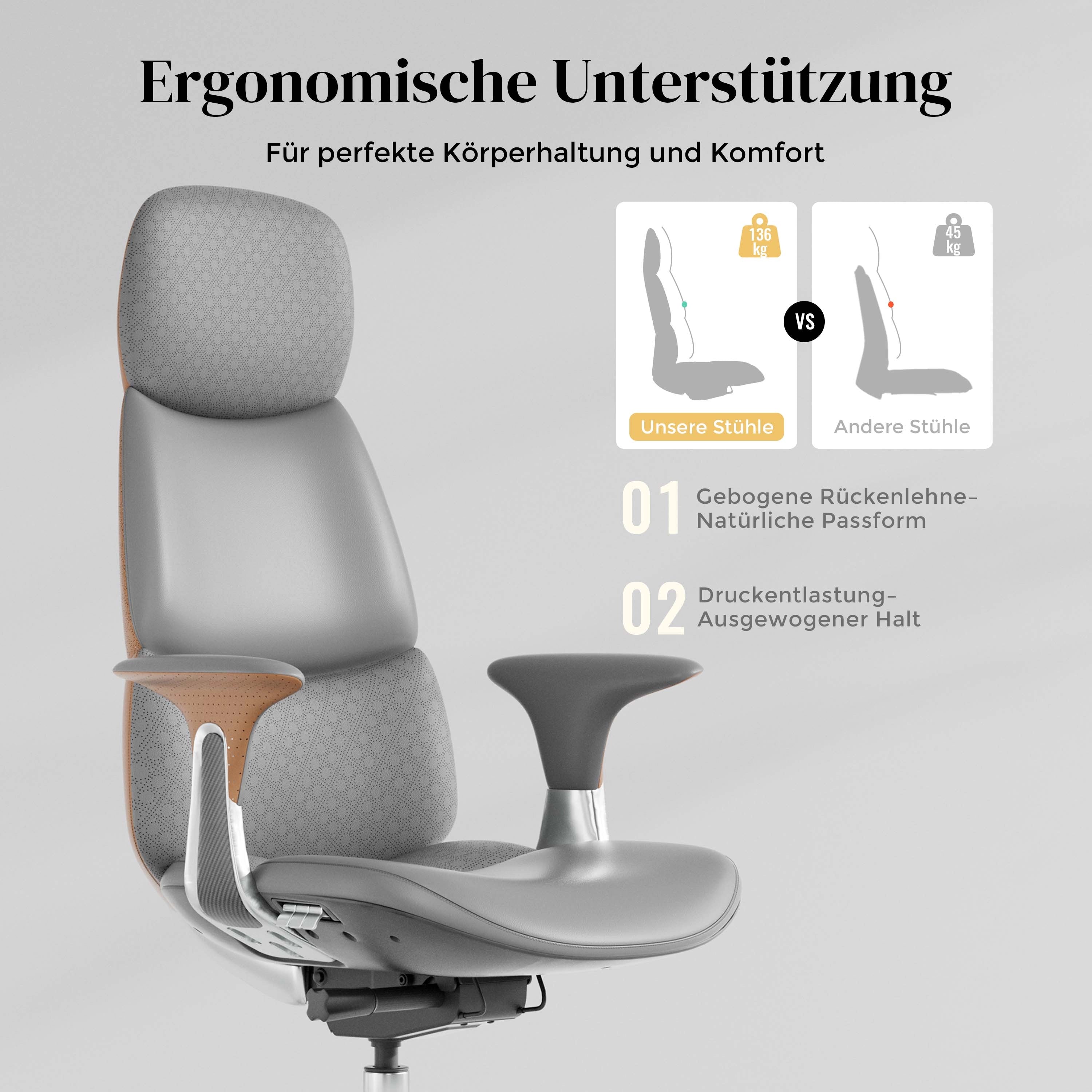 Nolan Lederstuhl mit klassischem Design