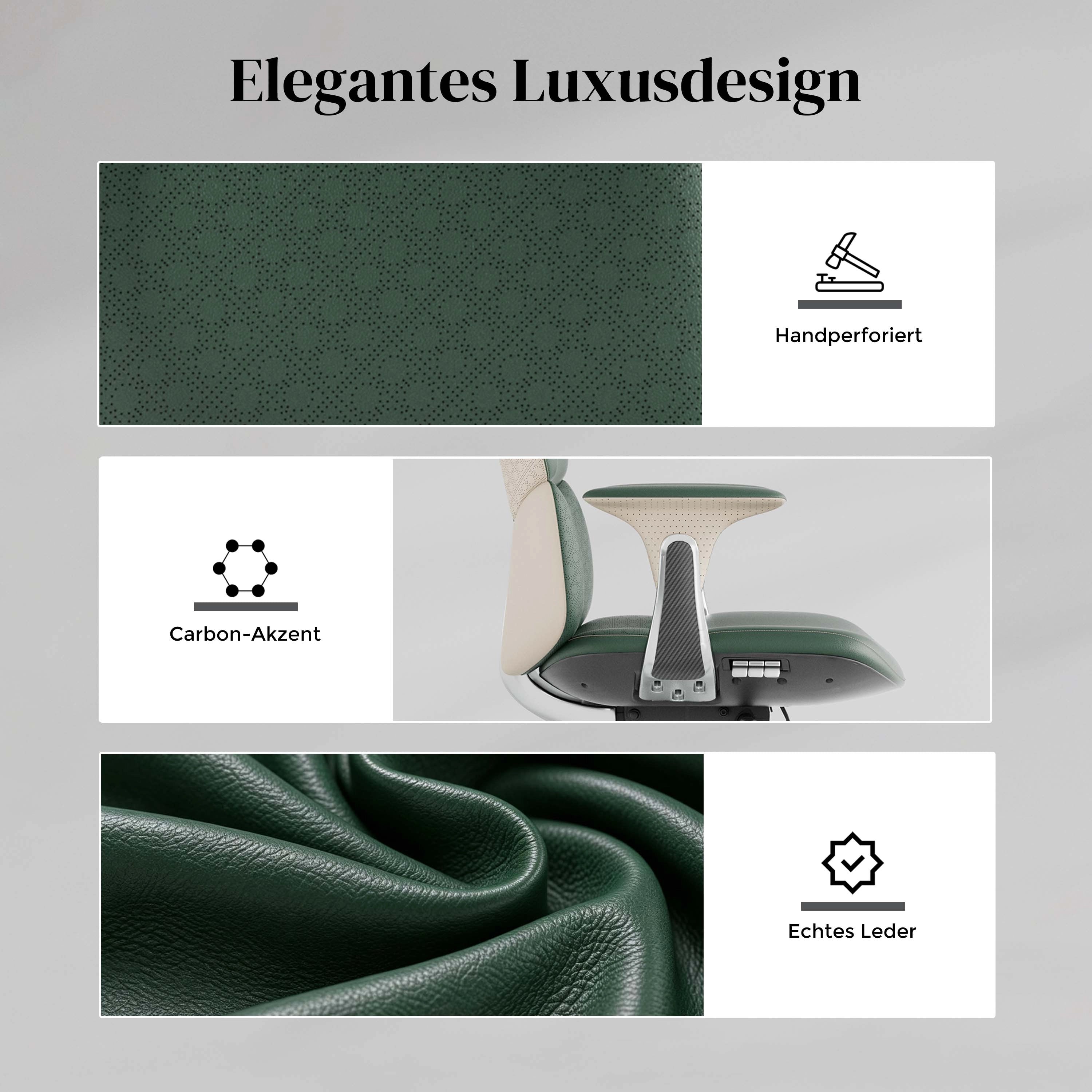 Nolan Lederstuhl mit klassischem Design