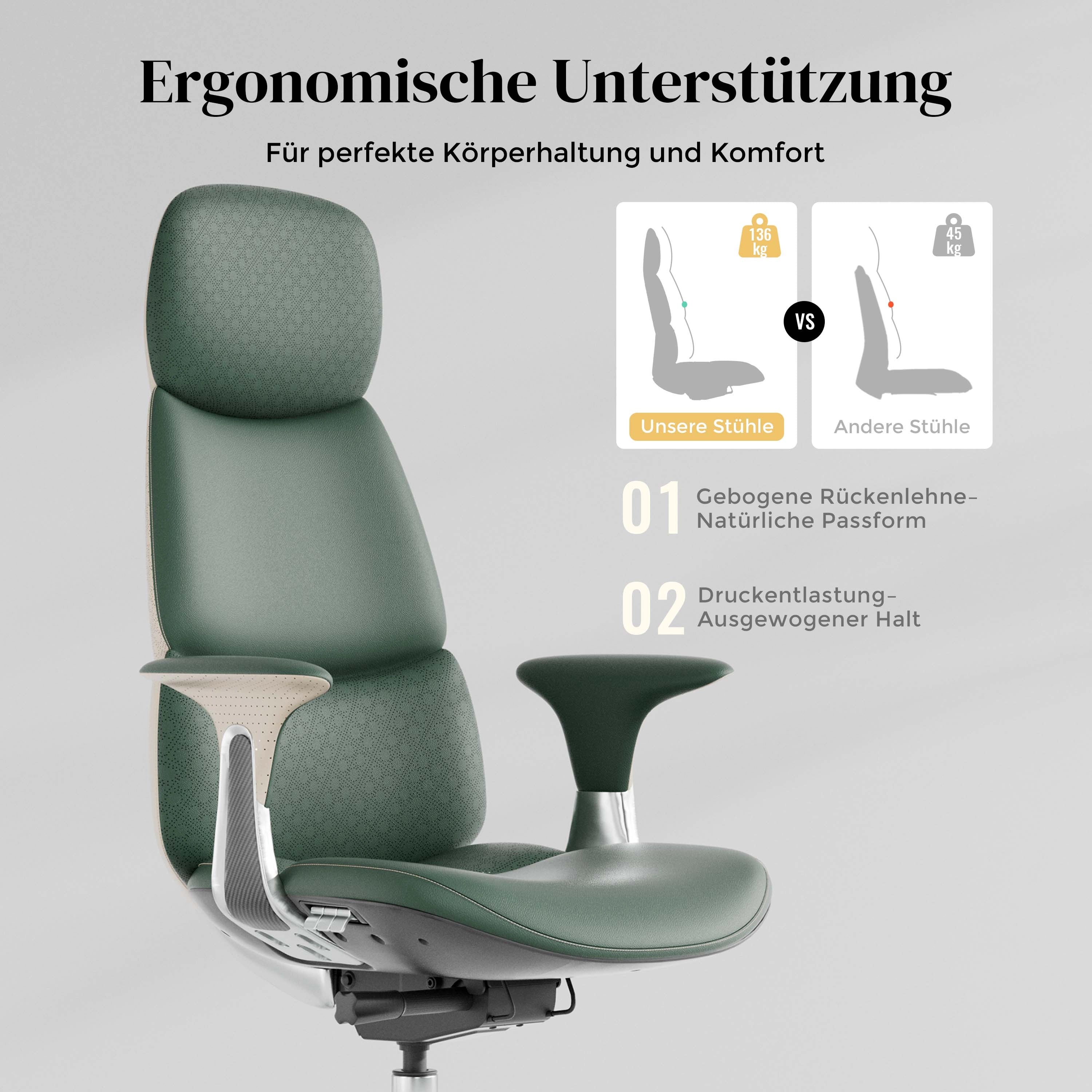 Nolan Lederstuhl mit klassischem Design