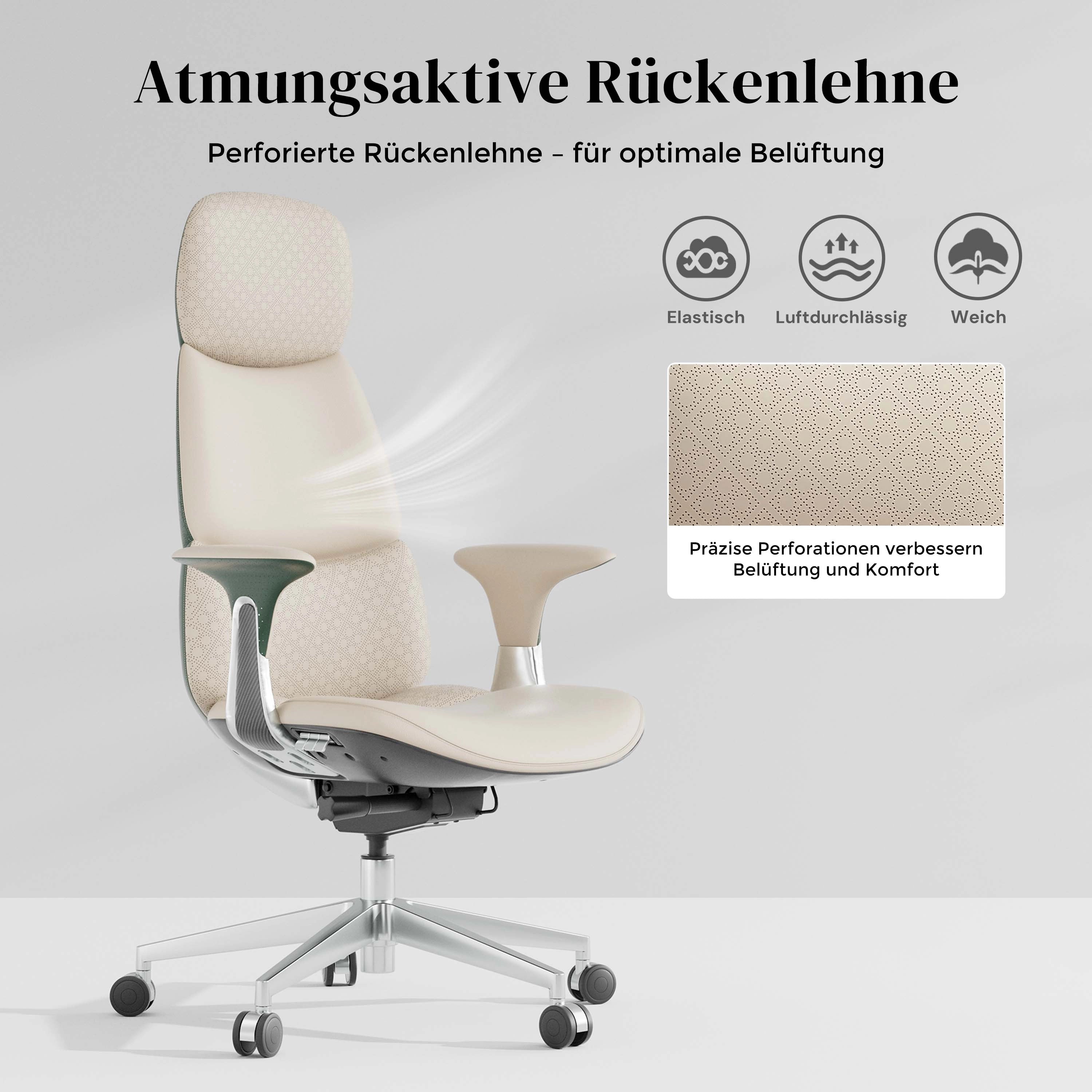 Nolan Lederstuhl mit klassischem Design