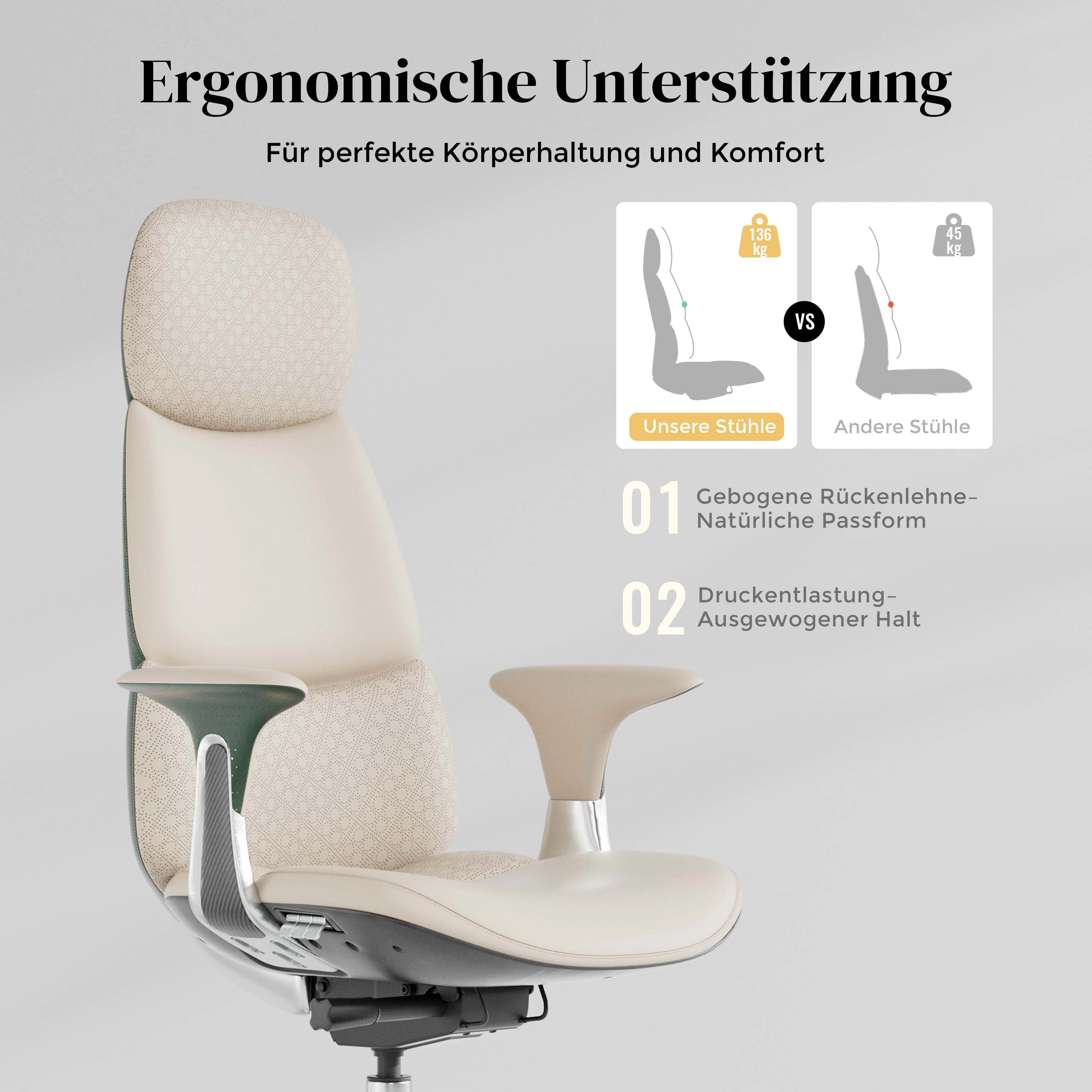 Nolan Lederstuhl mit klassischem Design
