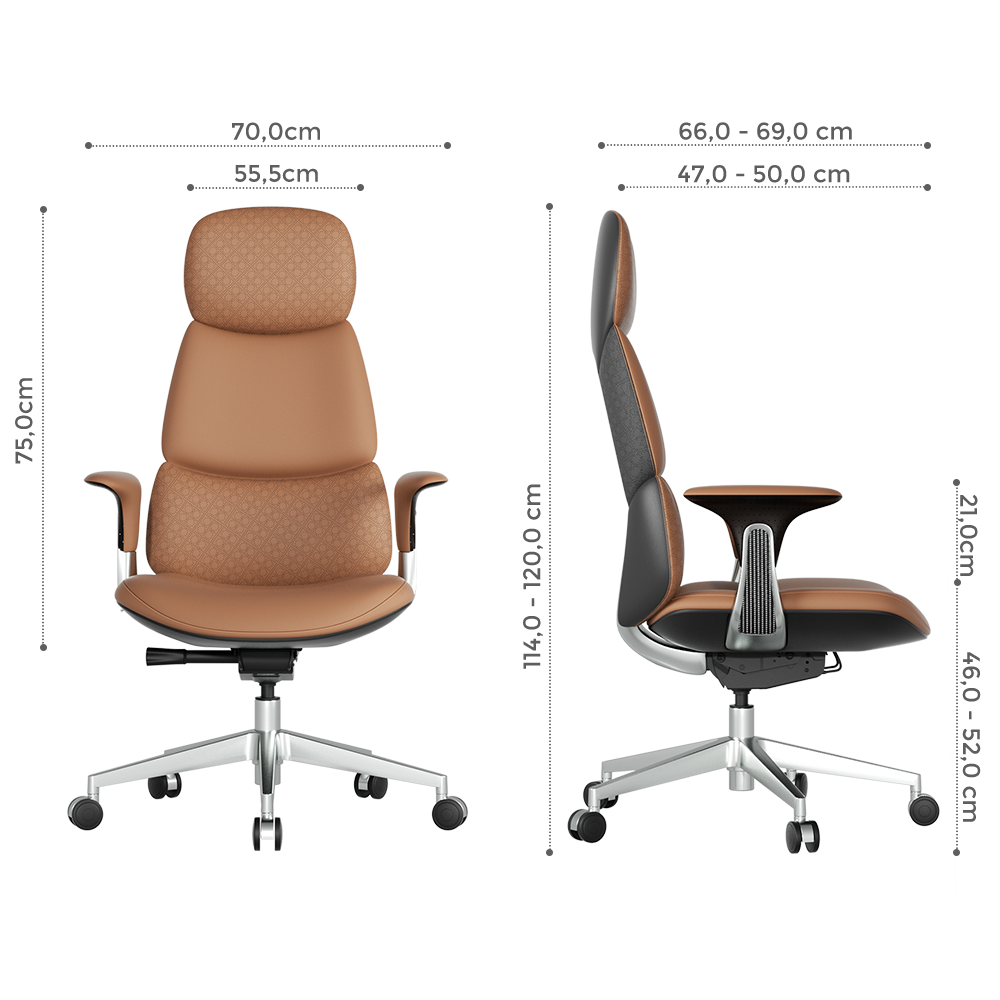 Nolan Lederstuhl mit klassischem Design
