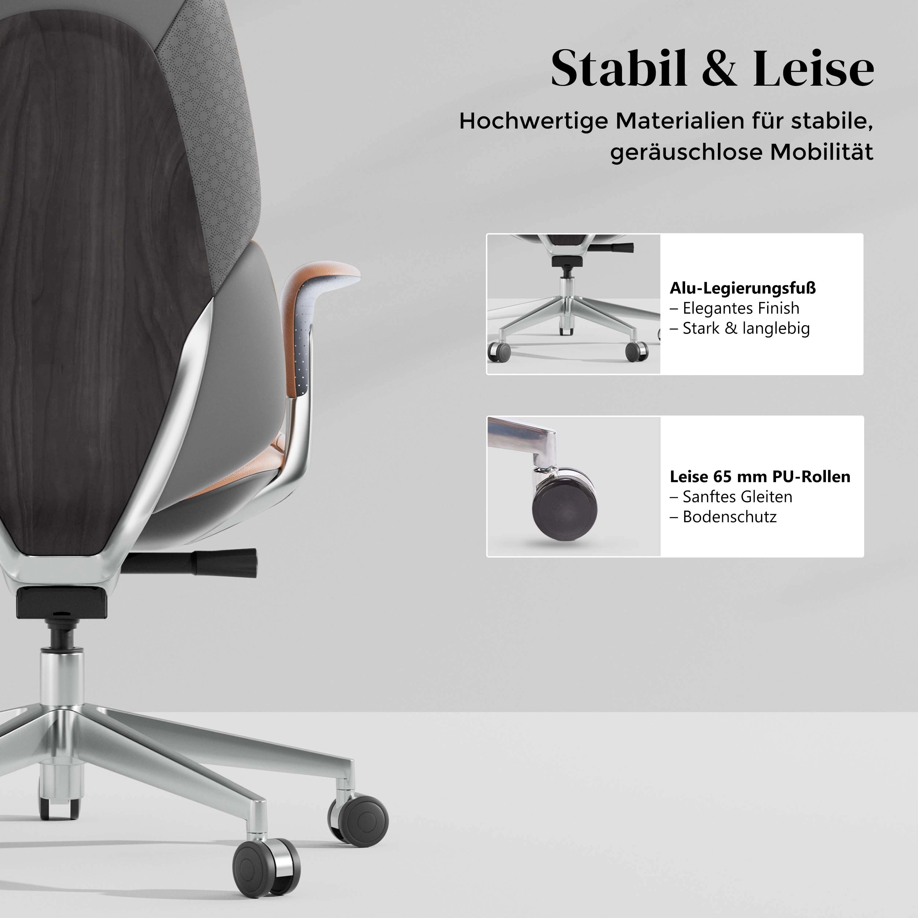 Nolan Lederstuhl mit klassischem Design