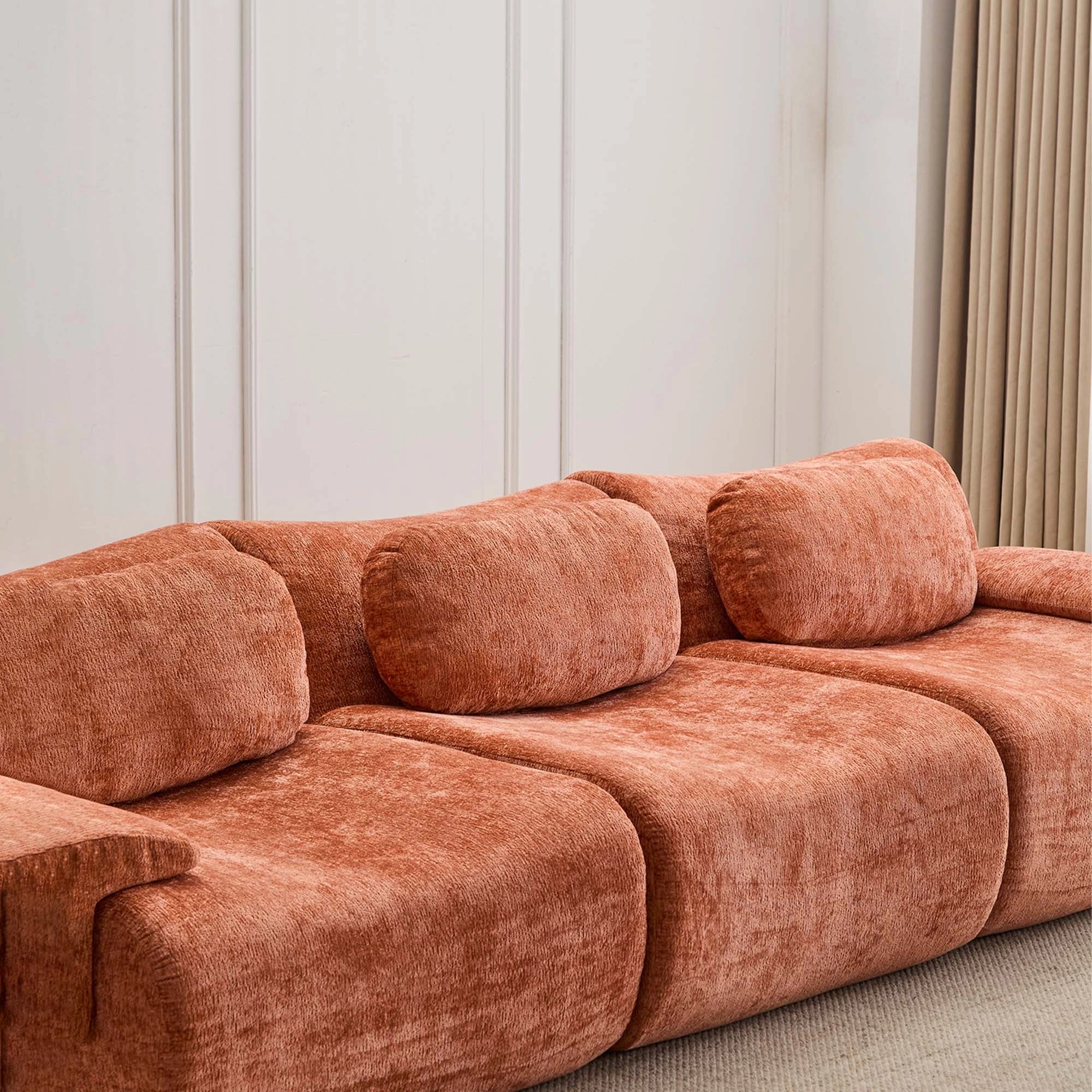 Nephele 2-Sitzer Komprimiertes Sofa mit Wellenform-Design
