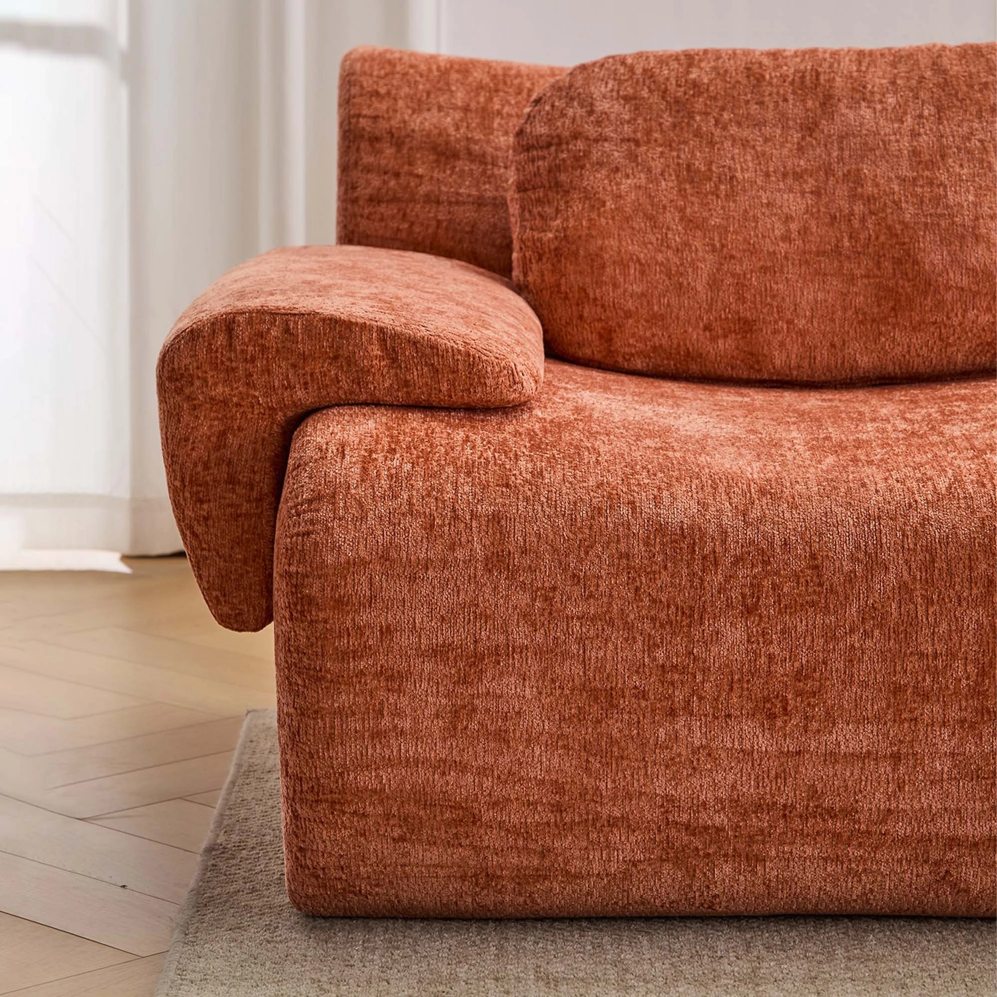 Nephele 2-Sitzer Komprimiertes Sofa mit Wellenform-Design