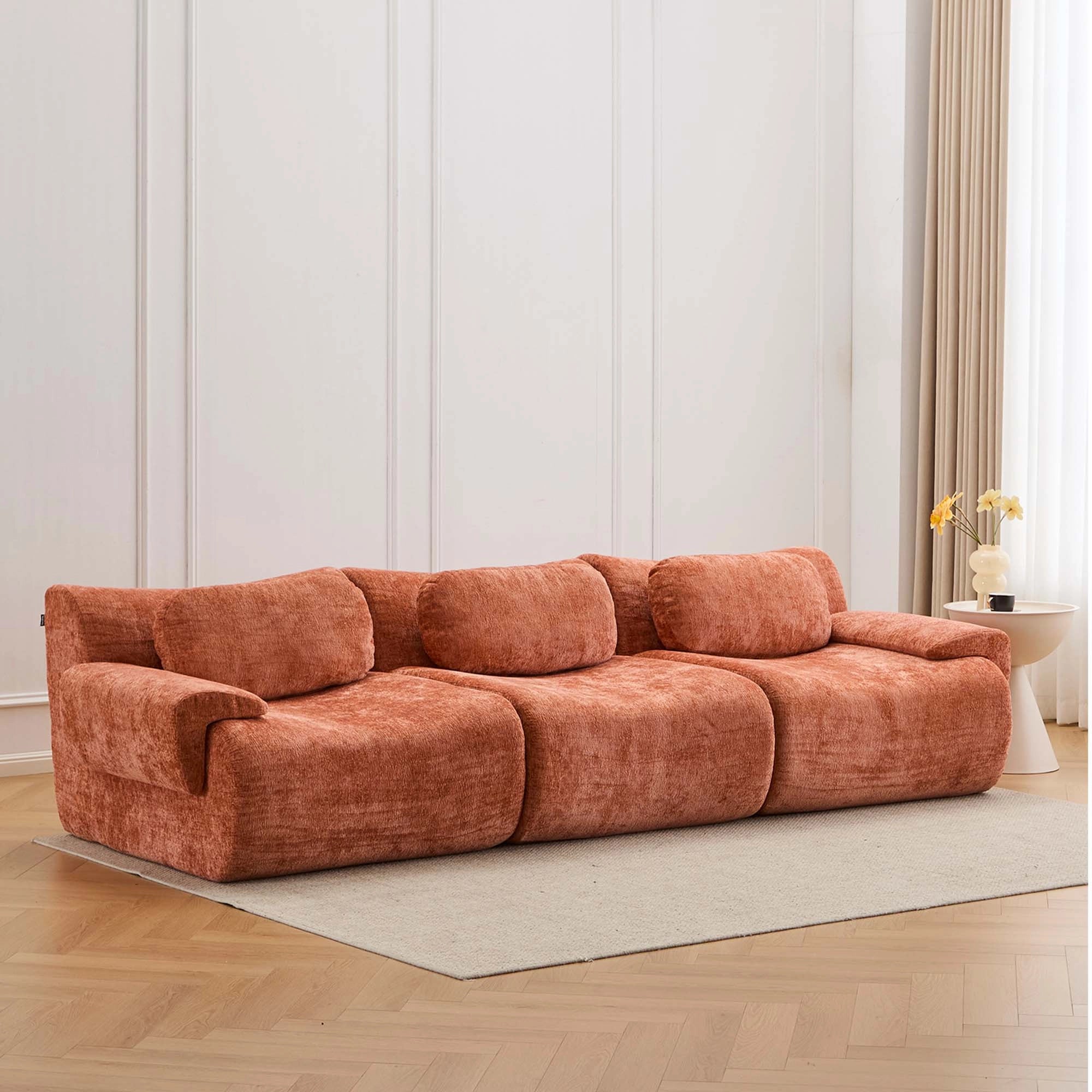 Nephele 2-Sitzer Komprimiertes Sofa mit Wellenform-Design