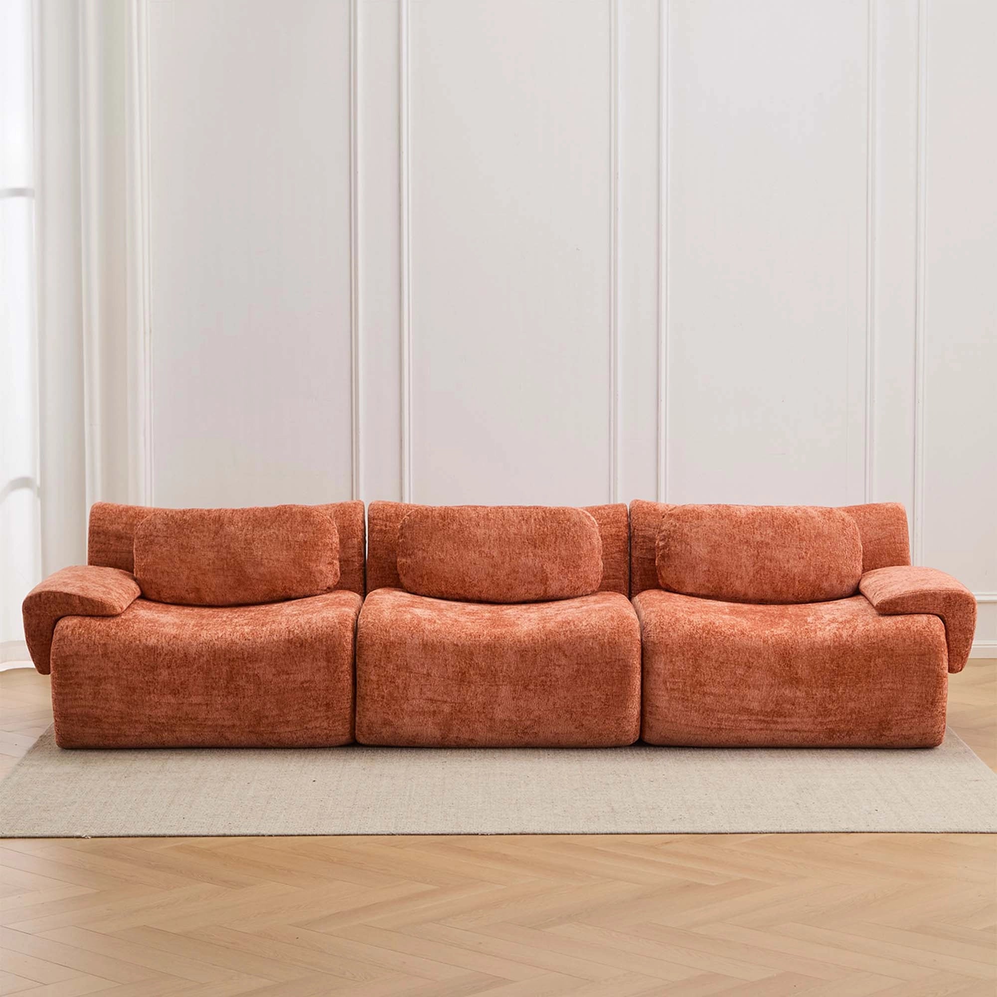 Nephele 2-Sitzer Komprimiertes Sofa mit Wellenform-Design