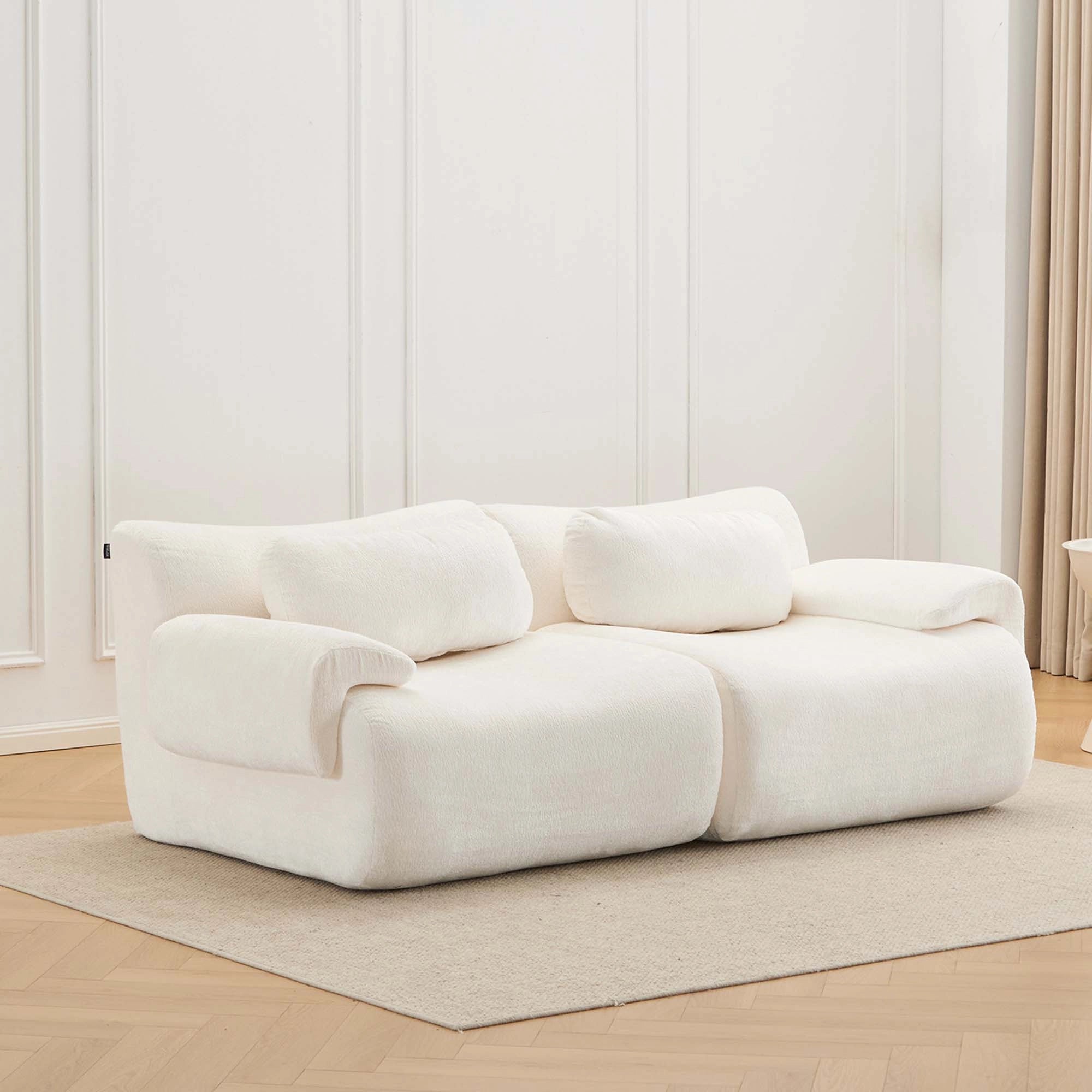 Nephele 2-Sitzer Komprimiertes Sofa mit Wellenform-Design