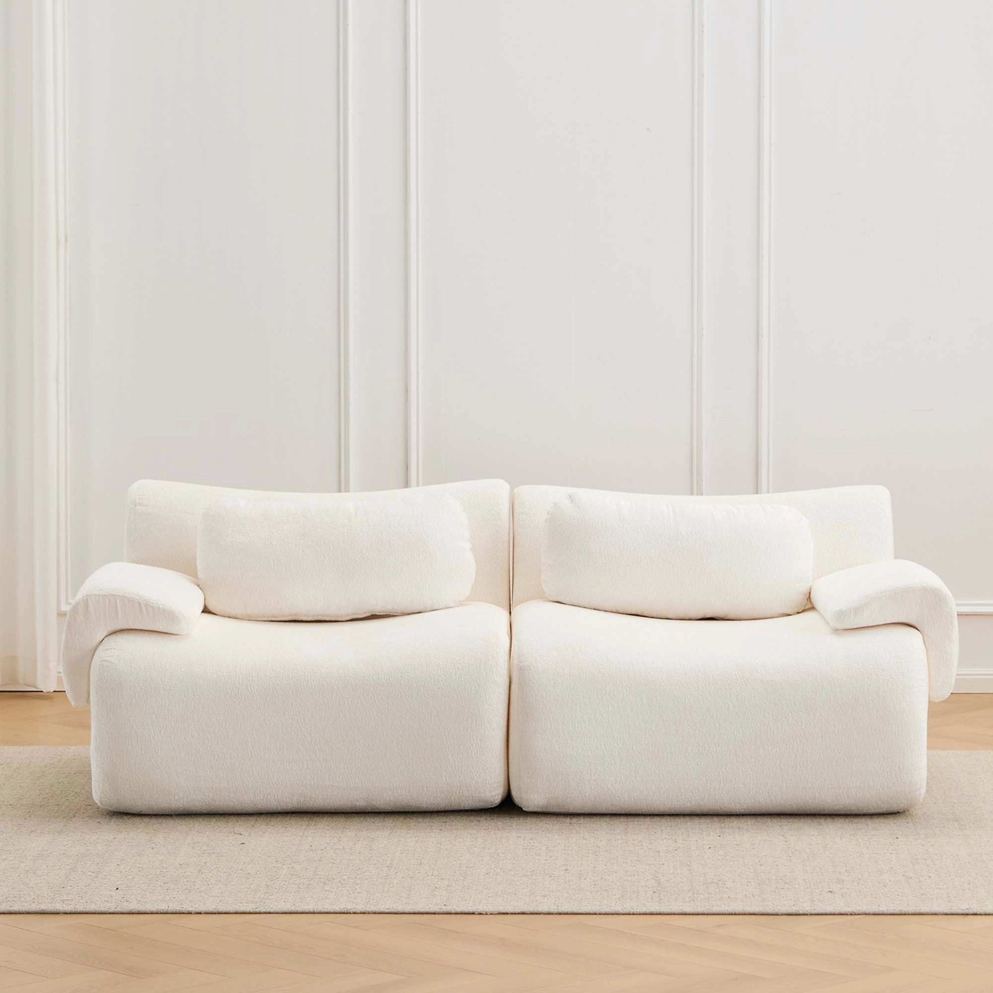 Nephele 2-Sitzer Komprimiertes Sofa mit Wellenform-Design