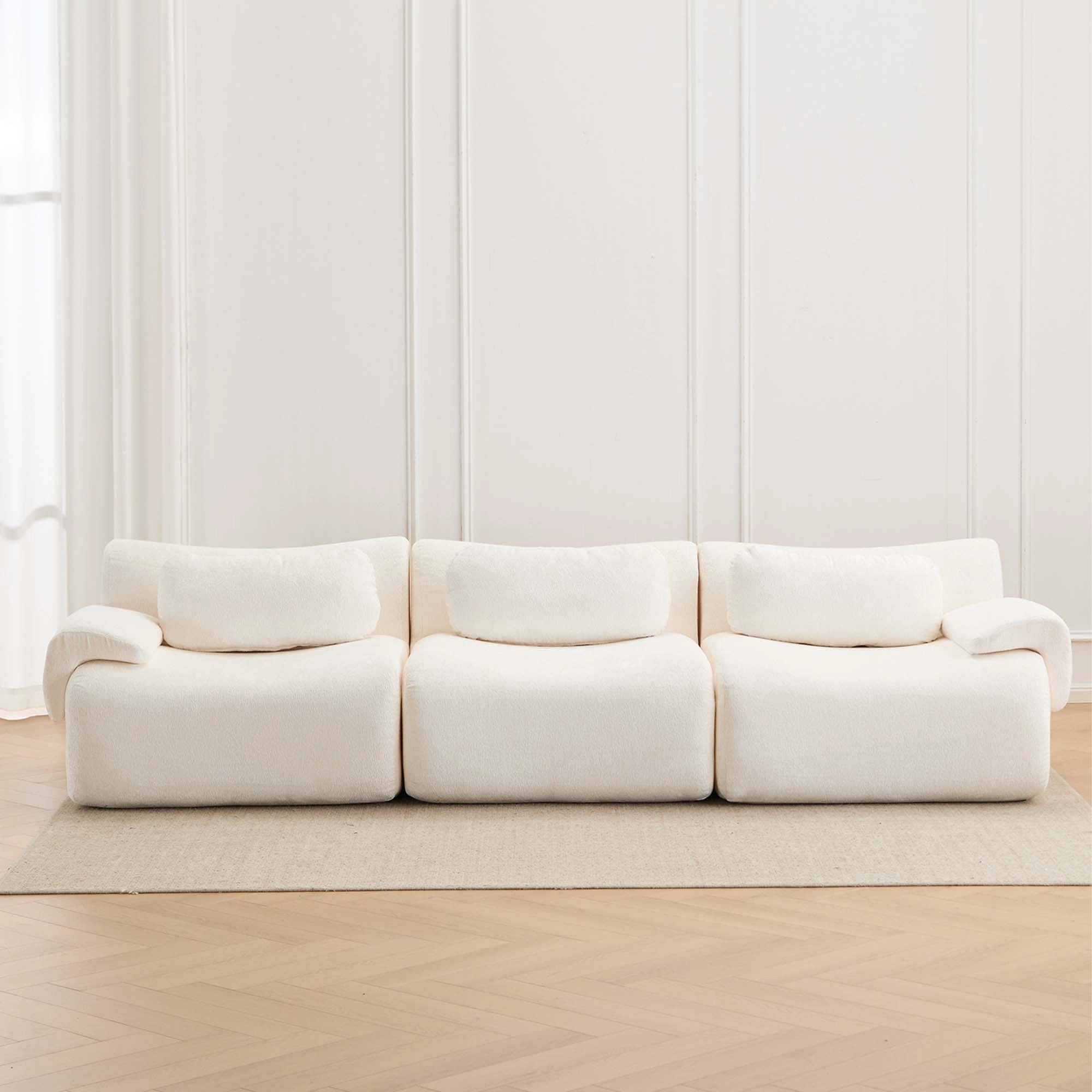 Nephele 2-Sitzer Komprimiertes Sofa mit Wellenform-Design
