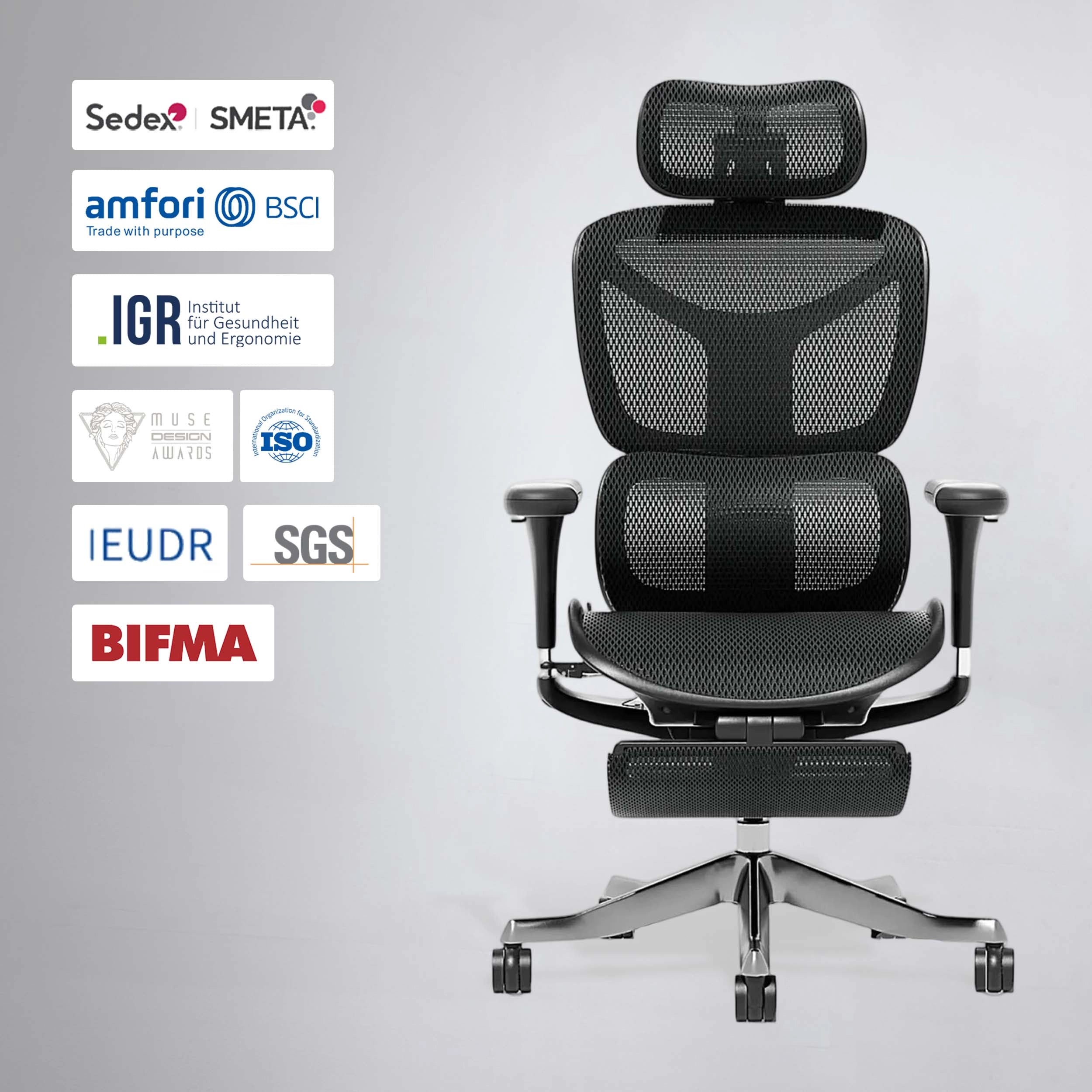 Welax - S9 Pro Ergonomischer Bürostuhl mit Ein-Tasten-Verstelluung