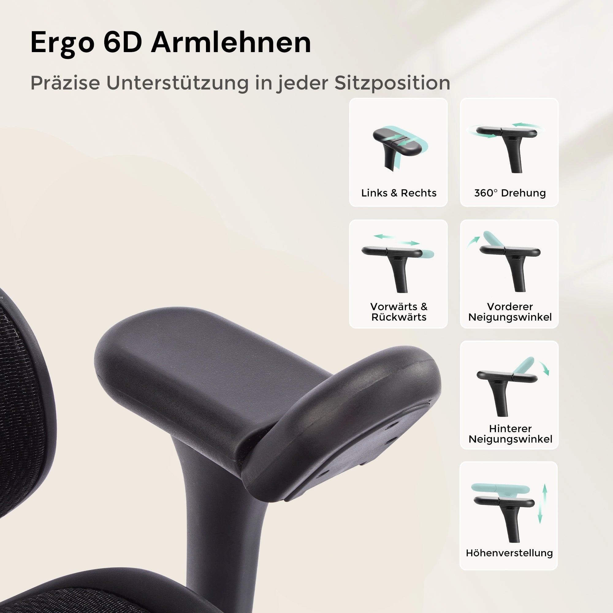 Welax - S9 Pro Ergonomischer Bürostuhl mit Ein-Tasten-Verstelluung
