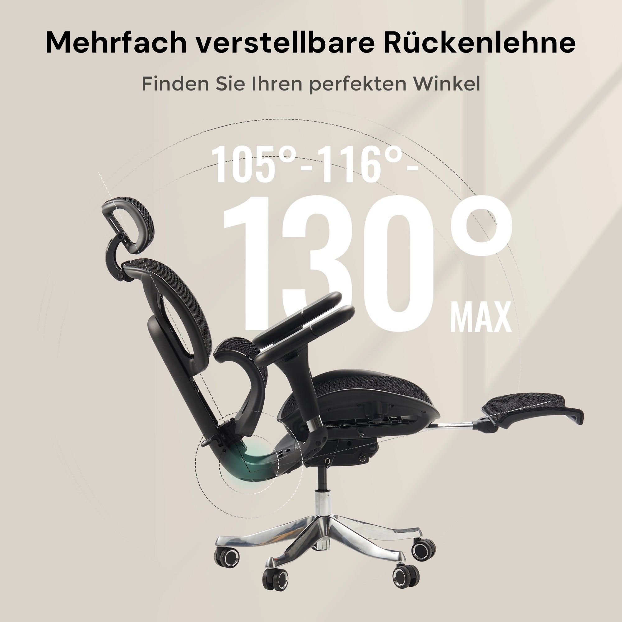 Welax - S9 Pro Ergonomischer Bürostuhl mit Ein-Tasten-Verstelluung