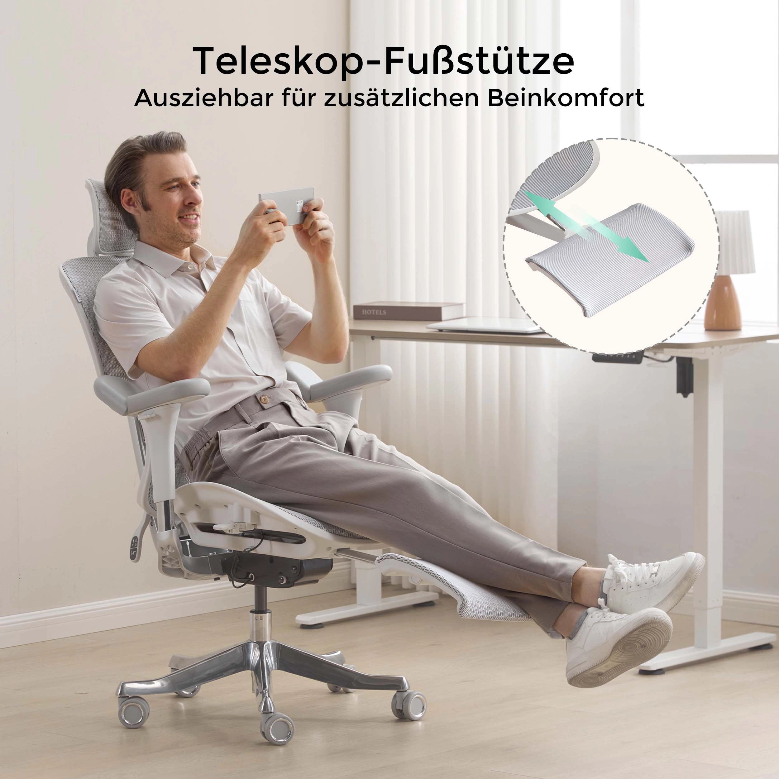 Welax - S9 Pro Ergonomischer Bürostuhl mit Ein-Tasten-Verstelluung