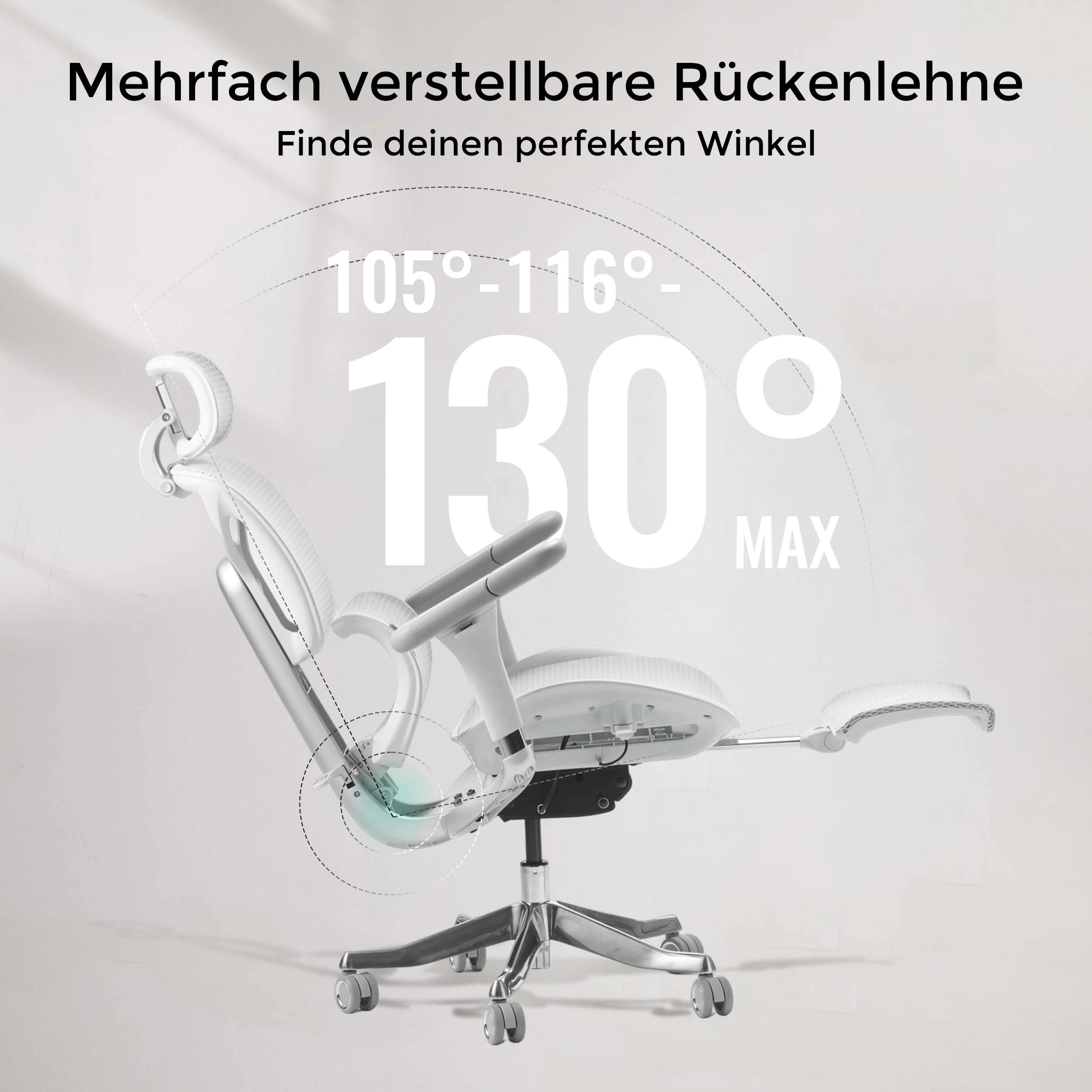 Welax - S9 Pro Ergonomischer Bürostuhl mit Ein-Tasten-Verstelluung