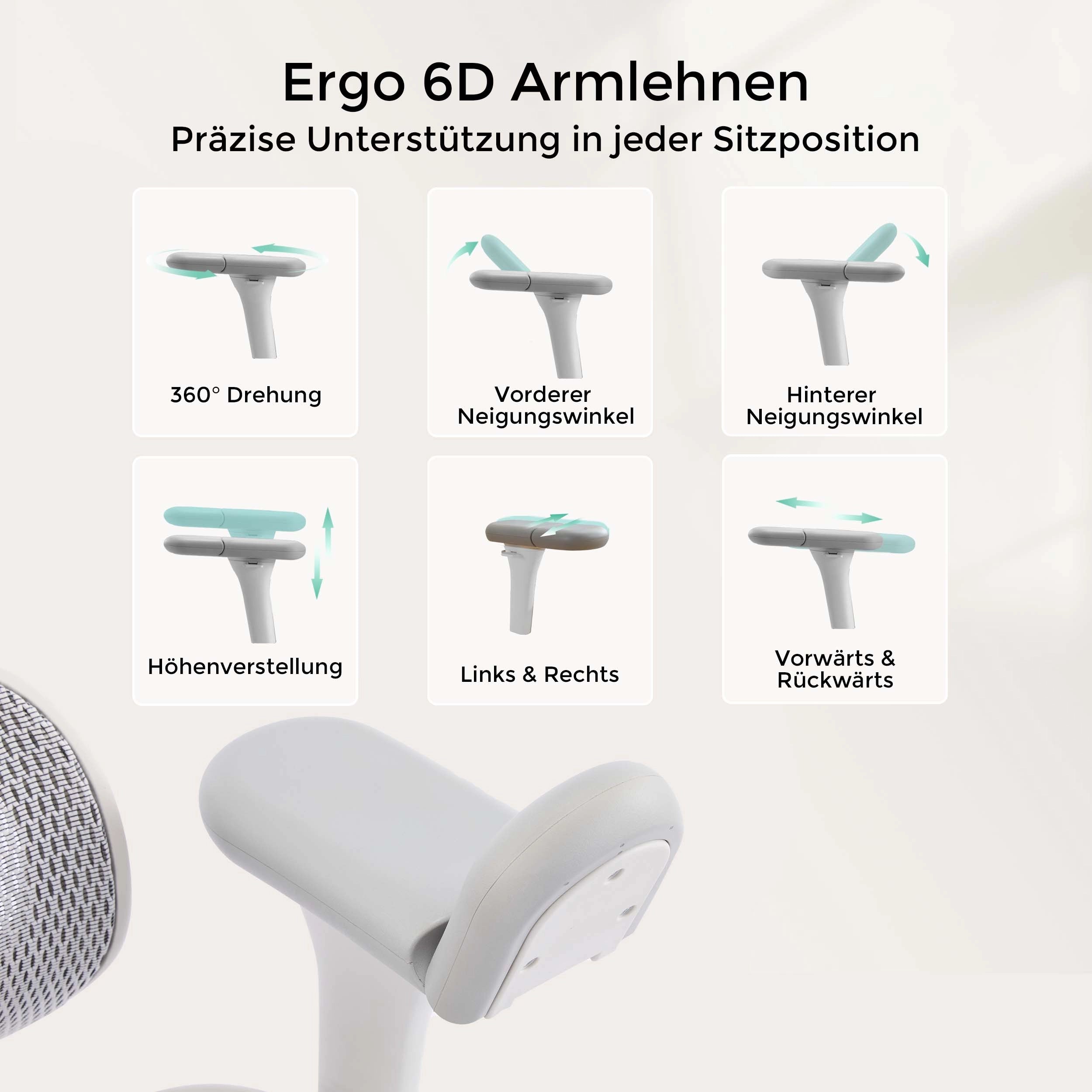 Welax - S9 Pro Ergonomischer Bürostuhl mit Ein-Tasten-Verstelluung